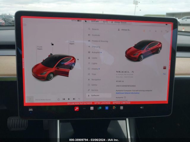 5YJ3E1EB7KF521655 Tesla Model 3 Long Range/performance