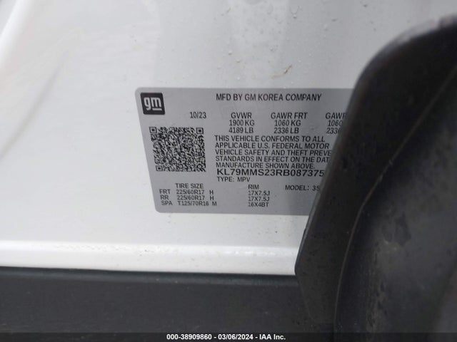 Chevrolet Trailblazer Fwd Ls 2024 KL79MMS23RB087375 Image 9