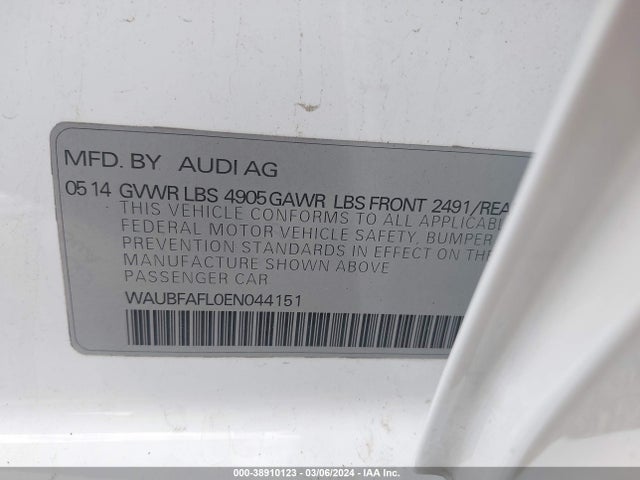 Audi A4 2.0t Premium 2014 WAUBFAFL0EN044151 Image 9