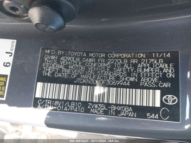 JTDKN3DP0F3069944 Toyota Prius Plug-in Advanced