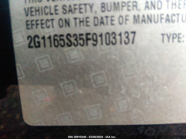 Chevrolet IMPALA 2LZ 2015 2G1165S35F9103137 Image 9