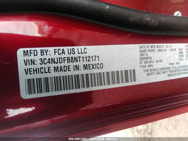 Jeep Compass Latitude Lux 4x4 2022 3C4NJDFB8NT112171 Image 9