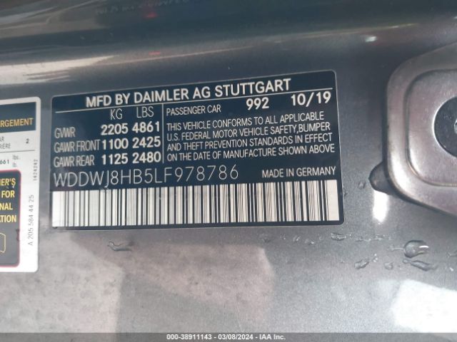 WDDWJ8HB5LF978786 Mercedes-Benz Amg C 63 S