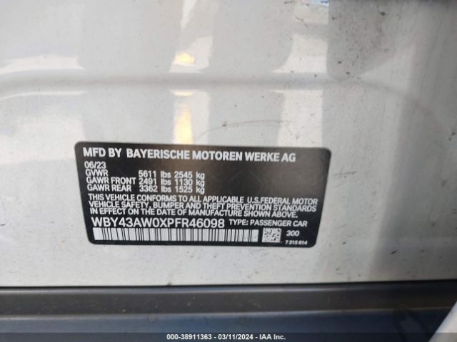 WBY43AW0XPFR46098 BMW I4 Edrive35