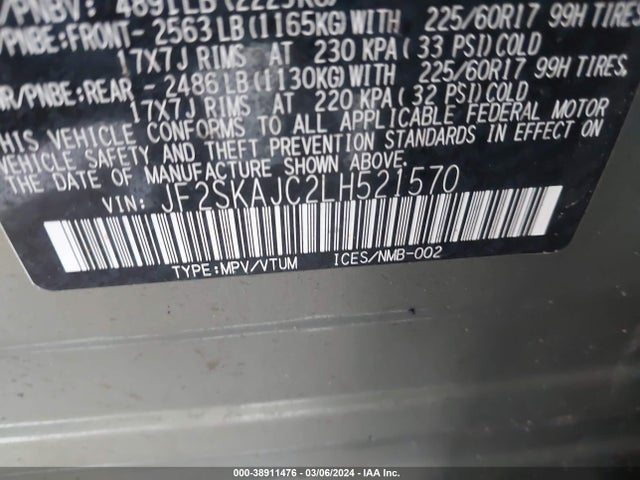 Subaru Forester Premium 2020 JF2SKAJC2LH521570 Image 9