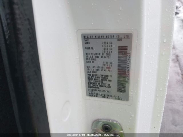 3N6CM0KN2KK704607 Nissan NV200 SV