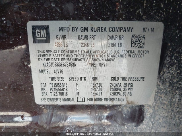 Buick Encore Premium 2014 KL4CJDSB3EB784535 Image 9