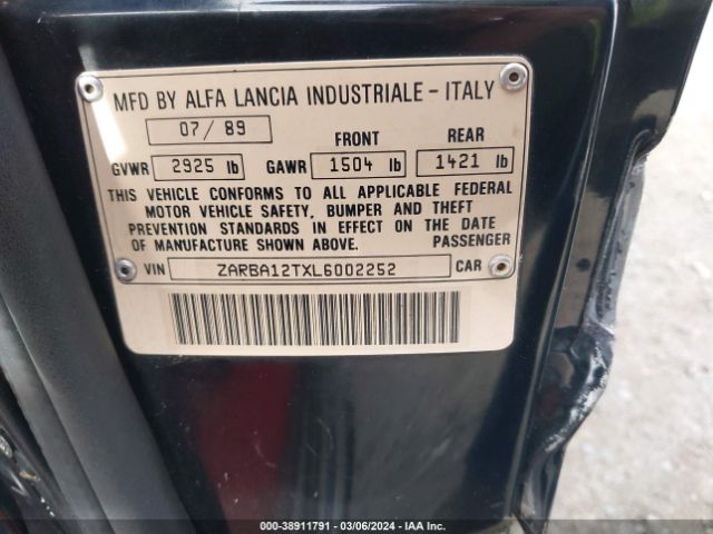 1990 ALFA ROMEO SPIDER ZARBA12TXL6002252 Photo 8