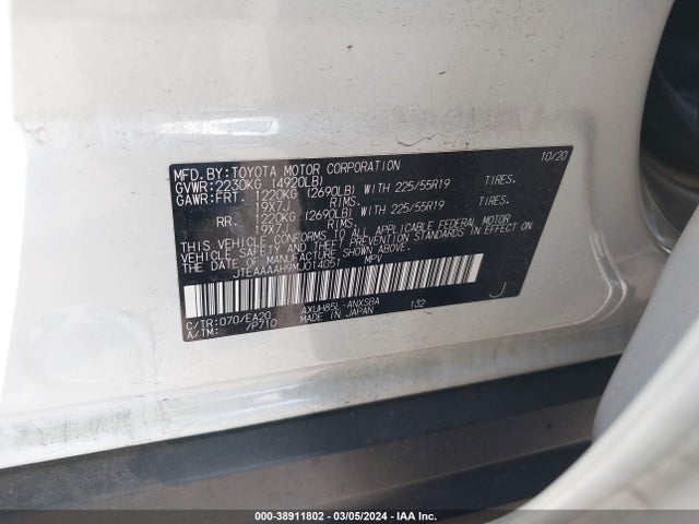 Toyota Venza Limited 2021 JTEAAAAH9MJ014051 Image 9