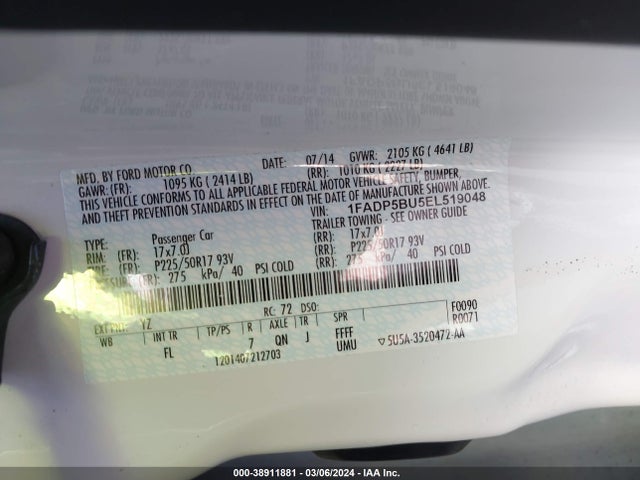 Ford C-max Hybrid Sel 2014 1FADP5BU5EL519048 Image 9