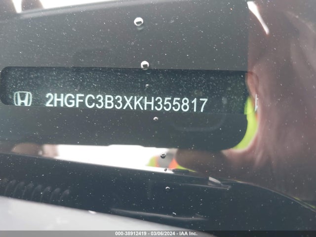 Honda CIVIC EX 2019 2HGFC3B3XKH355817 Image 9