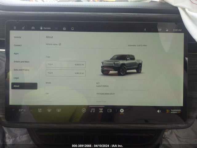 Rivian R1t Launch Edition 2022 7FCTGAAL9NN010537 Image 12