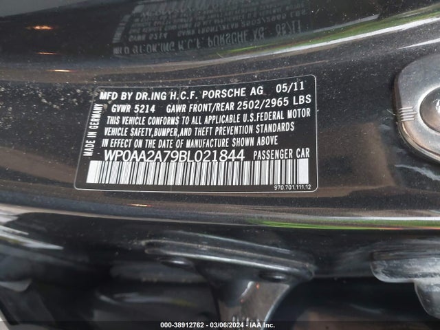 2011 PORSCHE PANAMERA WP0AA2A79BL021844 Photo 8