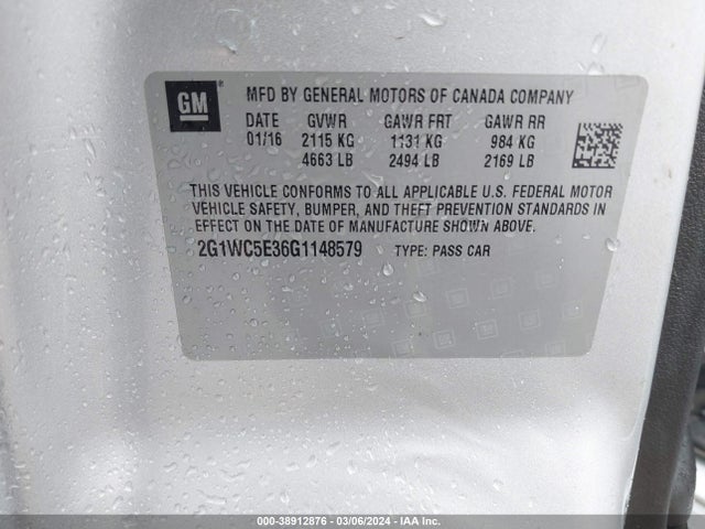 Chevrolet Impala Limited Ltz 2016 2G1WC5E36G1148579 Image 9