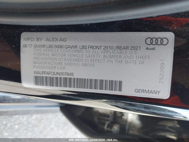 WAUFFAFC8JN007845 Audi S6 4.0t Premium Plus