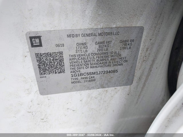 Chevrolet Cruze Ls Auto 2018 1G1BC5SM1J7234095 Image 9