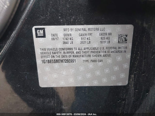 Chevrolet Cruze Lt Auto 2017 1G1BE5SM7H7266991 Image 9