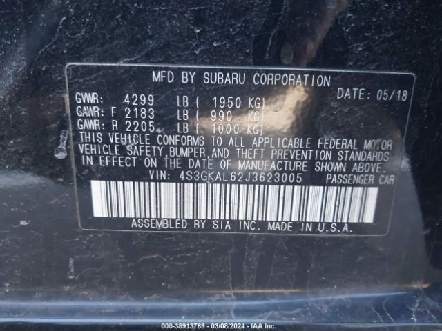 4S3GKAL62J3623005 Subaru Impreza 2.0i Sport