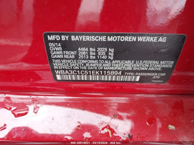 WBA3C1C51EK115894 BMW 328I