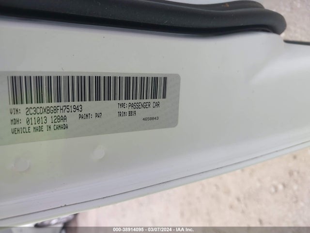 Dodge Charger Se 2015 2C3CDXBG8FH751943 Image 9