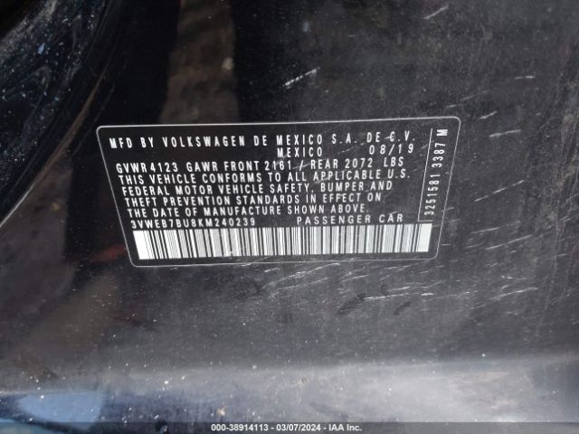 3VWEB7BU8KM240239 Volkswagen Jetta 1.4t Sel
