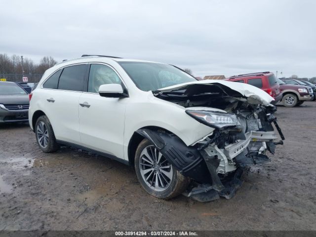 Auction sale of the 2016 Acura Mdx Acurawatch Plus Package, vin: 5FRYD4H29GB058607, lot number: 38914294