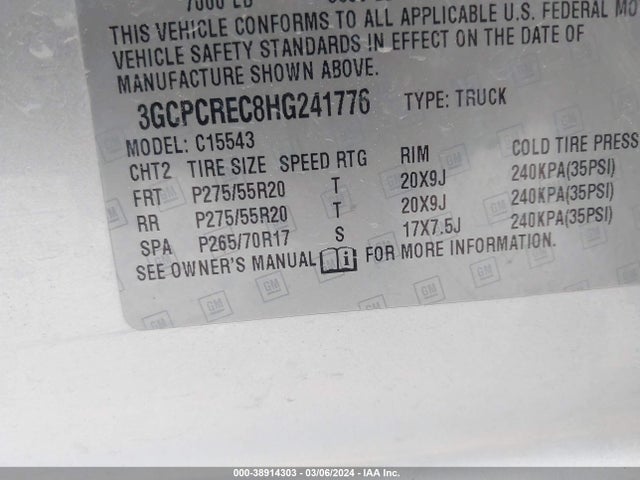 Chevrolet Silverado 1500 1lt 2017 3GCPCREC8HG241776 Image 9