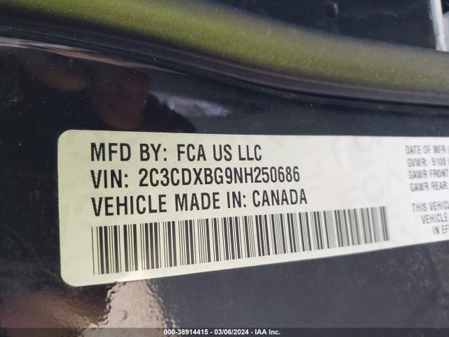 Dodge Charger Sxt Rwd 2022 2C3CDXBG9NH250686 Image 9