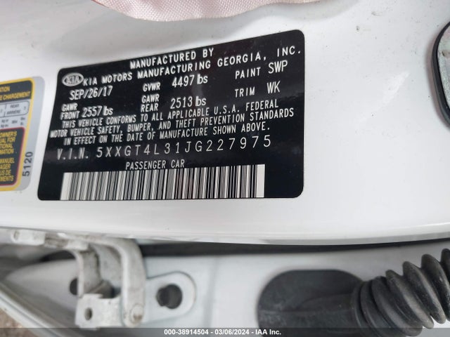 KIA Optima Lx 2018 5XXGT4L31JG227975 Image 9