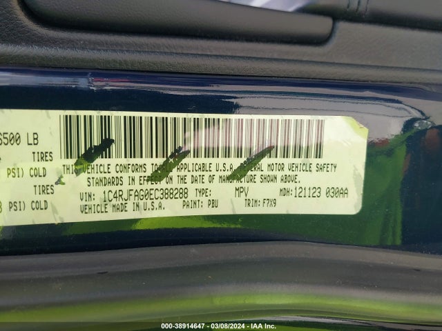 Jeep Grand Cherokee Laredo 2014 1C4RJFAG0EC388288 Image 9