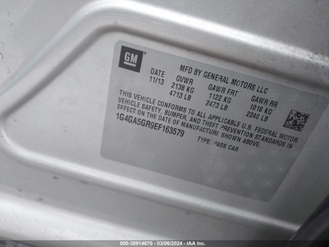 1G4GA5GR9EF163579 Buick Lacrosse