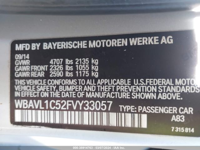 WBAVL1C52FVY33057 BMW X1 Xdrive28i