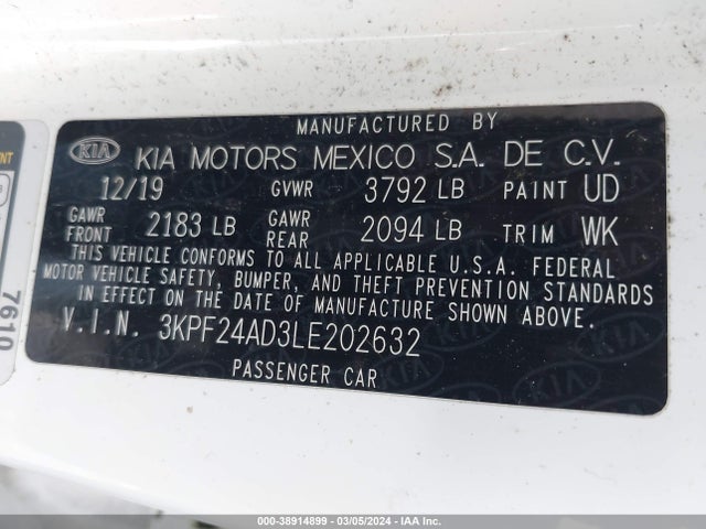 KIA mpi nu 2020 3KPF24AD3LE202632 Image 22