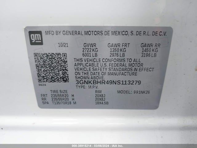 Chevrolet Blazer Awd 2lt 2022 3GNKBHR49NS113279 Image 9