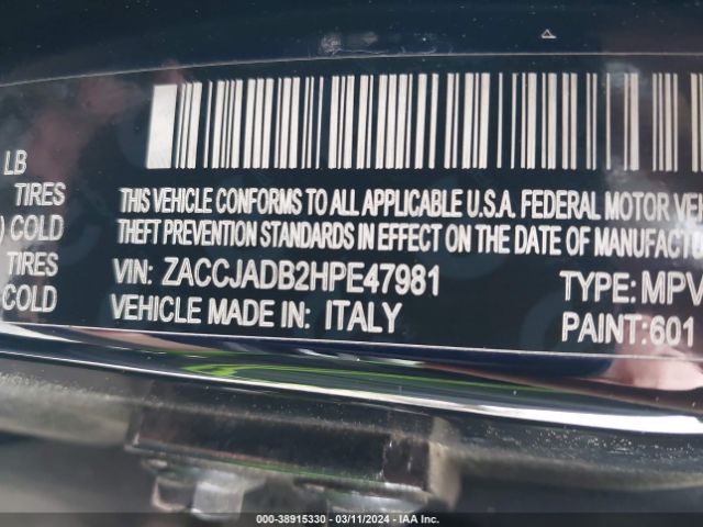 ZACCJADB2HPE47981 Jeep Renegade Limited Fwd