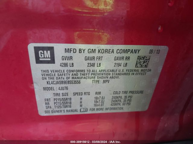 KL4CJASB9EB553556 Buick Encore