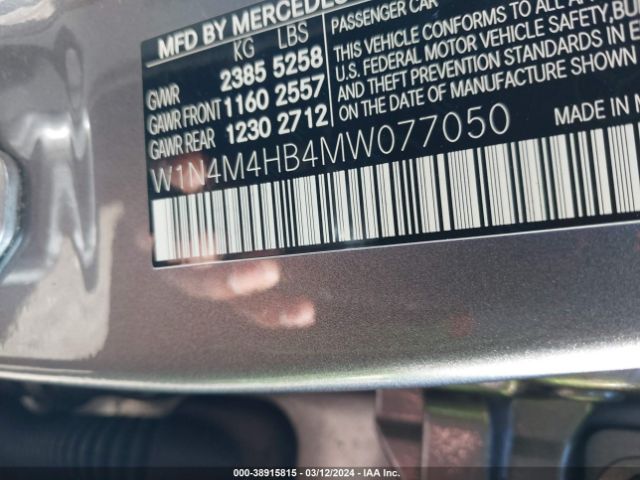 W1N4M4HB4MW077050 Mercedes-Benz Glb 250 4matic