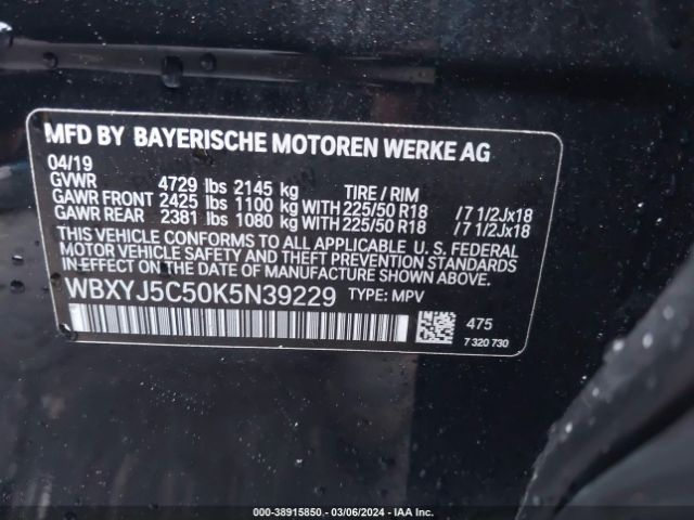 WBXYJ5C50K5N39229 BMW X2 Xdrive28i