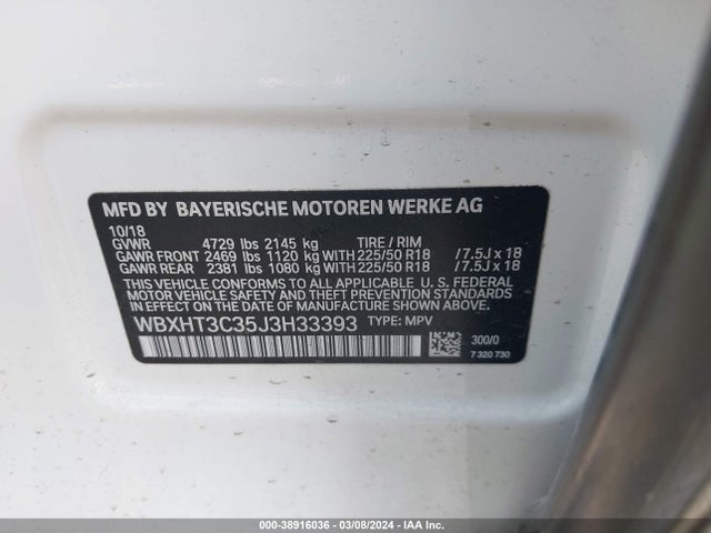 BMW X1 Xdrive28i 2018 WBXHT3C35J3H33393 Image 9