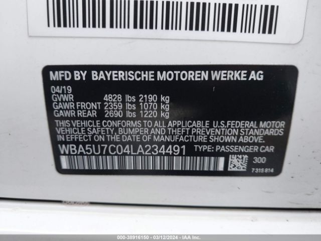 WBA5U7C04LA234491 BMW 3 Series M340i