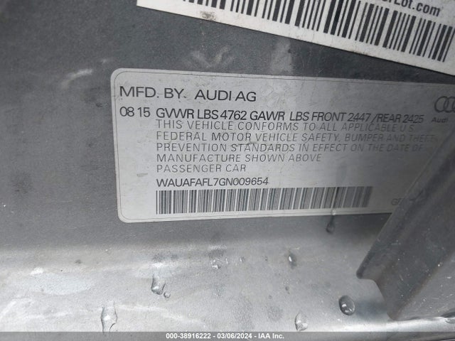 WAUAFAFL7GN009654 Audi A4 2.0t Premium
