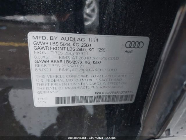WA1CGAFP8FA076713 Audi Sq5 3.0t Premium Plus