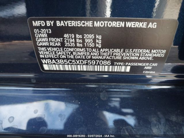 2013 BMW 328I WBA3B5C5XDF597086 Photo 8