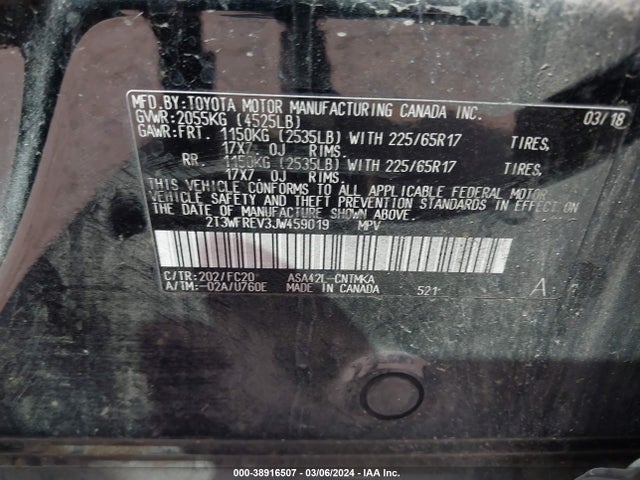 Toyota Rav4 Xle 2018 2T3WFREV3JW459019 Image 9