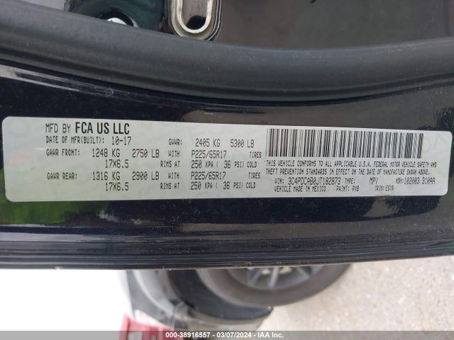 Dodge JOURNEY SE 2018 3C4PDCAB0JT182873 Image 12