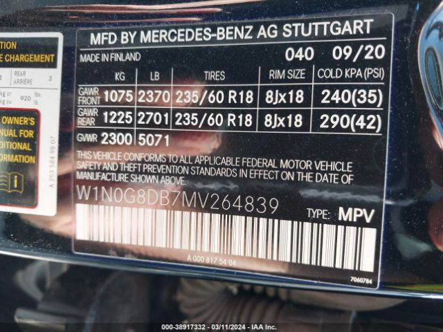 2021 MERCEDES-BENZ GLC 300 W1N0G8DB7MV264839 Photo 8
