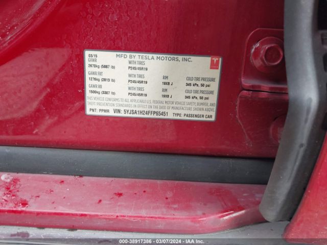 5YJSA1H24FFP65451 Tesla Model S 70d/85d/p85d