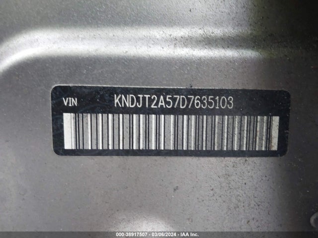 2013 KIA SOUL VIN: KNDJT2A57D7635103