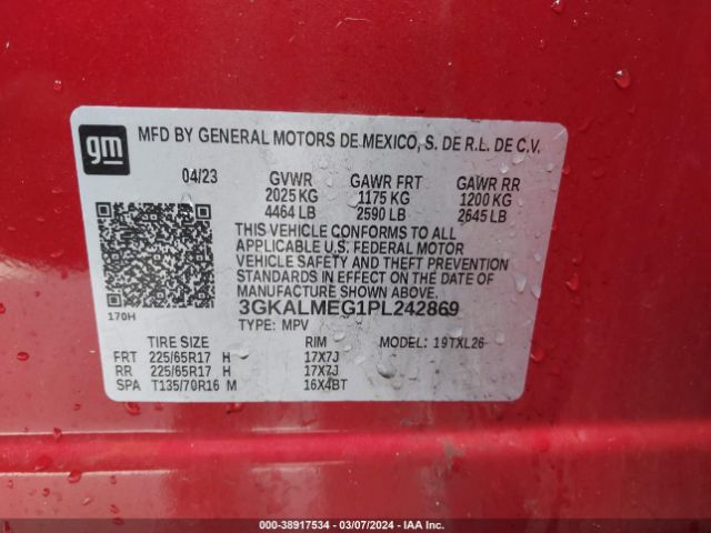 3GKALMEG1PL242869 GMC Terrain Fwd Sle