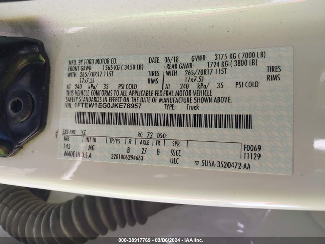 Ford F-150 Xlt 2018 1FTEW1EG0JKE78957 Image 9